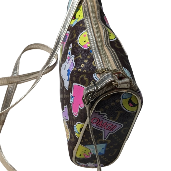 Justice Brown and Gold Strap  Multicolor Crossbody Bag - Picture 7 of 14